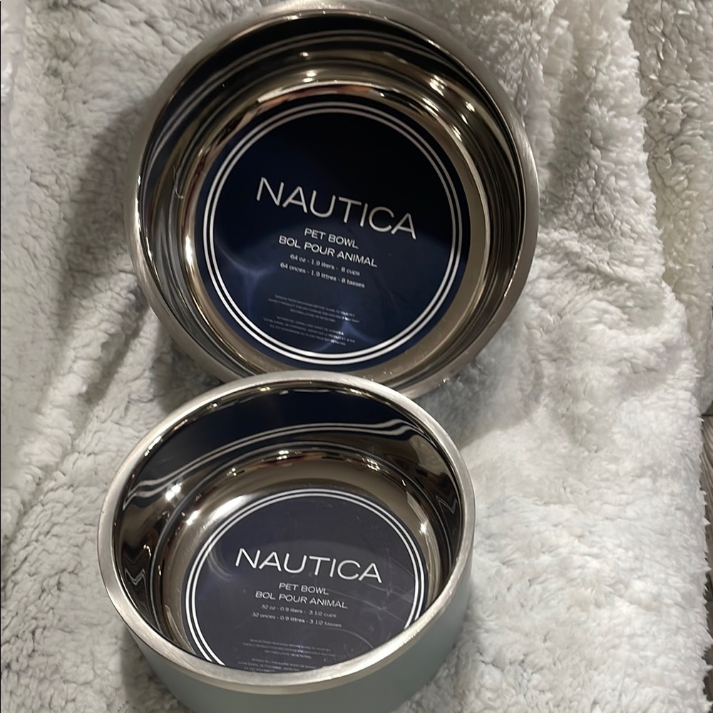 Nautica Stainless Steel Pet Bowls